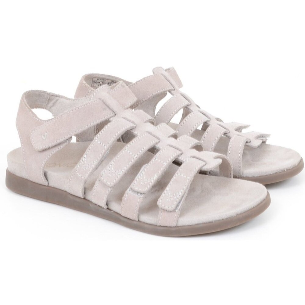 Vionic Ritta Gladiator Hook & Loop Suede Strappy Sandal‎ Women's 7 Comfort Shoes